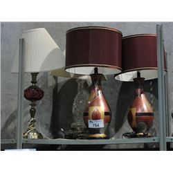 4 ASSORTED TABLE LAMPS