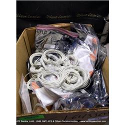 BOX: MISCELLANEOUS FIBER OPTIC WIRE, 10+ (print sequence:) 64336