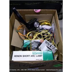 BOX: MISCELLANEOUS ELECTRONICS - WIRE - CONNECTORS (print sequence:) 64331