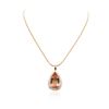 Image 3 : 14KT Rose Gold GIA Certified 31.73 ctw Morganite and Diamond Pendant With Chain
