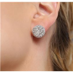 14KT White Gold 2.00 ctw Diamond Earrings