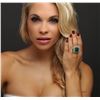 Image 1 : 14KT Two-Tone Gold 13.38 ctw Emerald and Diamond Ring