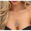 Image 2 : 14KT White Gold 0.74 ctw Diamond Pendant With Chain