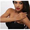 Image 2 : 14KT White Gold 6.48 ctw Tanzanite and Diamond Tennis Bracelet