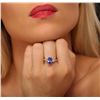 Image 2 : 14KT White Gold 2.46 ctw Tanzanite and Diamond Ring