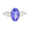 Image 3 : 14KT White Gold 2.46 ctw Tanzanite and Diamond Ring