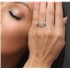 Image 3 : 14KT White Gold 1.08 ctw Yellow Sapphire and Diamond Ring