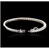 Image 8 : 14KT White Gold 1.93 ctw Diamond Bangle Bracelet