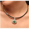 Image 2 : 18KT Yellow Gold 3.00 ctw Emerald and Diamond Enhancer
