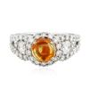 Image 1 : 14KT White Gold 0.80 ctw Opal and Diamond Ring