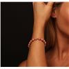 Image 1 : 14KT White Gold 16.34 ctw Pink Coral and Diamond Bracelet