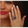 Image 1 : 18KT Yellow Gold 5.16 ctw Tanzanite and Diamond Ring