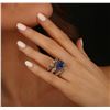 Image 2 : 18KT Yellow Gold 5.16 ctw Tanzanite and Diamond Ring