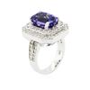 Image 6 : 14KT White Gold 4.42 ctw Tanzanite and Diamond Ring