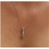 Image 1 : 14KT White Gold 0.15 ctw Diamond Pendant With Chain