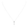 Image 3 : 14KT White Gold 0.15 ctw Diamond Pendant With Chain