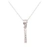 Image 4 : 14KT White Gold 0.15 ctw Diamond Pendant With Chain
