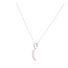 Image 7 : 14KT White Gold 0.15 ctw Diamond Pendant With Chain