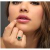 Image 6 : 14KT Rose Gold 2.36 ctw Emerald and Diamond Ring
