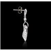 Image 4 : 14KT White Gold 0.29 ctw Diamond Earrings