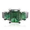 Image 3 : 14KT White Gold 4.12 ctw Emerald Ring