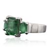 Image 4 : 14KT White Gold 4.12 ctw Emerald Ring