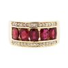Image 3 : 14KT Yellow Gold 2.30 ctw Ruby and Diamond Ring