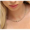 Image 2 : 14KT White Gold 21.78 ctw Rough Diamond Necklace