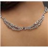 Image 6 : 18KT White Gold 38.75 ctw Aquamarine and Diamond Necklace