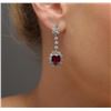Image 1 : 14KT White Gold 5.56 ctw Ruby and Diamond Earrings