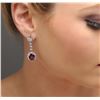 Image 5 : 14KT White Gold 5.56 ctw Ruby and Diamond Earrings