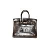 Image 4 : Authentic Vintage Hermes 35cm Graphite Birkin in Crocodile Leather With Gold Har