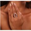 Image 1 : 14KT Yellow Gold 15.50 ctw Morganite and Diamond Ring