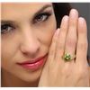 Image 3 : 14KT Yellow Gold 3.00 ctw Peridot and Diamond Ring