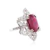 Image 4 : 14KT White Gold 12.00 ctw Ruby and Diamond Ring