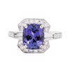 Image 1 : 14KT White Gold 3.17 ctw Tanzanite and Diamond Ring