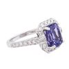 Image 2 : 14KT White Gold 3.17 ctw Tanzanite and Diamond Ring