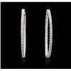 Image 3 : 14KT White Gold 1.33 ctw Diamond Earrings