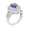 Image 7 : 14KT White Gold 1.56 ctw Tanzanite and Diamond Ring