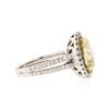Image 3 : 14KT White Gold 4.74 ctw Fancy Yellow Diamond Ring