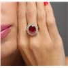 Image 1 : 14KT Yellow Gold 8.16 ctw Ruby and Diamond Ring