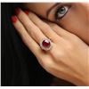 Image 2 : 14KT Yellow Gold 8.16 ctw Ruby and Diamond Ring