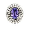 Image 1 : 14KT White Gold 4.42 ctw Tanzanite and Diamond Ring
