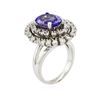 Image 6 : 14KT White Gold 4.42 ctw Tanzanite and Diamond Ring