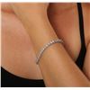 Image 2 : 14KT White Gold 9.29 ctw Diamond Tennis Bracelet