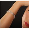 Image 5 : 14KT White Gold 9.29 ctw Diamond Tennis Bracelet