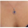 Image 1 : 14KT White Gold 2.16 ctw Tanzanite and Diamond Pendant With Chain