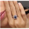 Image 1 : 14KT White Gold 2.08 ctw Tanzanite and Diamond Ring