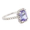 Image 4 : 14KT White Gold 2.08 ctw Tanzanite and Diamond Ring