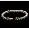 Image 7 : 14KT White Gold 14.08 ctw Multi Color Sapphire and Diamond Bracelet